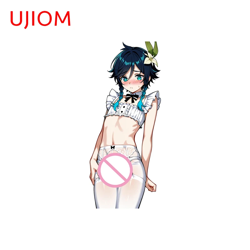 UJIOM Femboy Venti Game Wall Sticker Living Room Computer Cooler JDM Decal Customizable Adhesive Wallpapers Decoration DIY