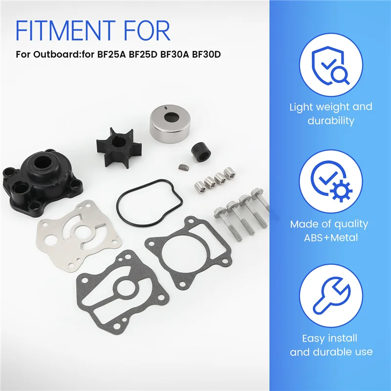 

A33K-06193-ZV7-020 Water Pump Impeller Repair Kit For Honda Outboard Motor BF25A BF25D BF30A BF30D 4T 25HP 30HP 06193-ZV7-010