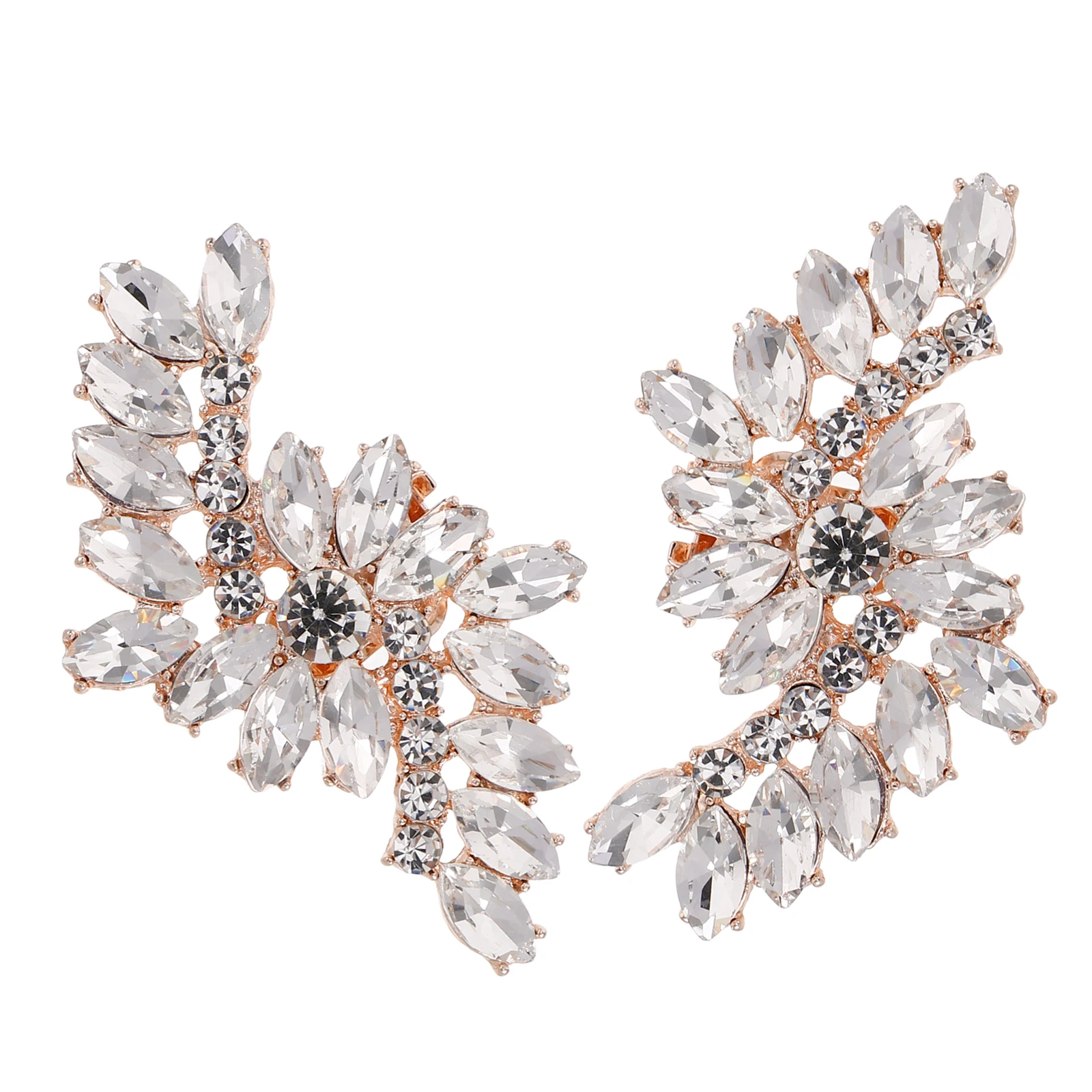 

Shoe Buckle Crystal Hair Barrettes Women Hairpin Decorative Clips for Shoes Rhinestone Flower Brooch Zinc Alloy Bridal Wedding