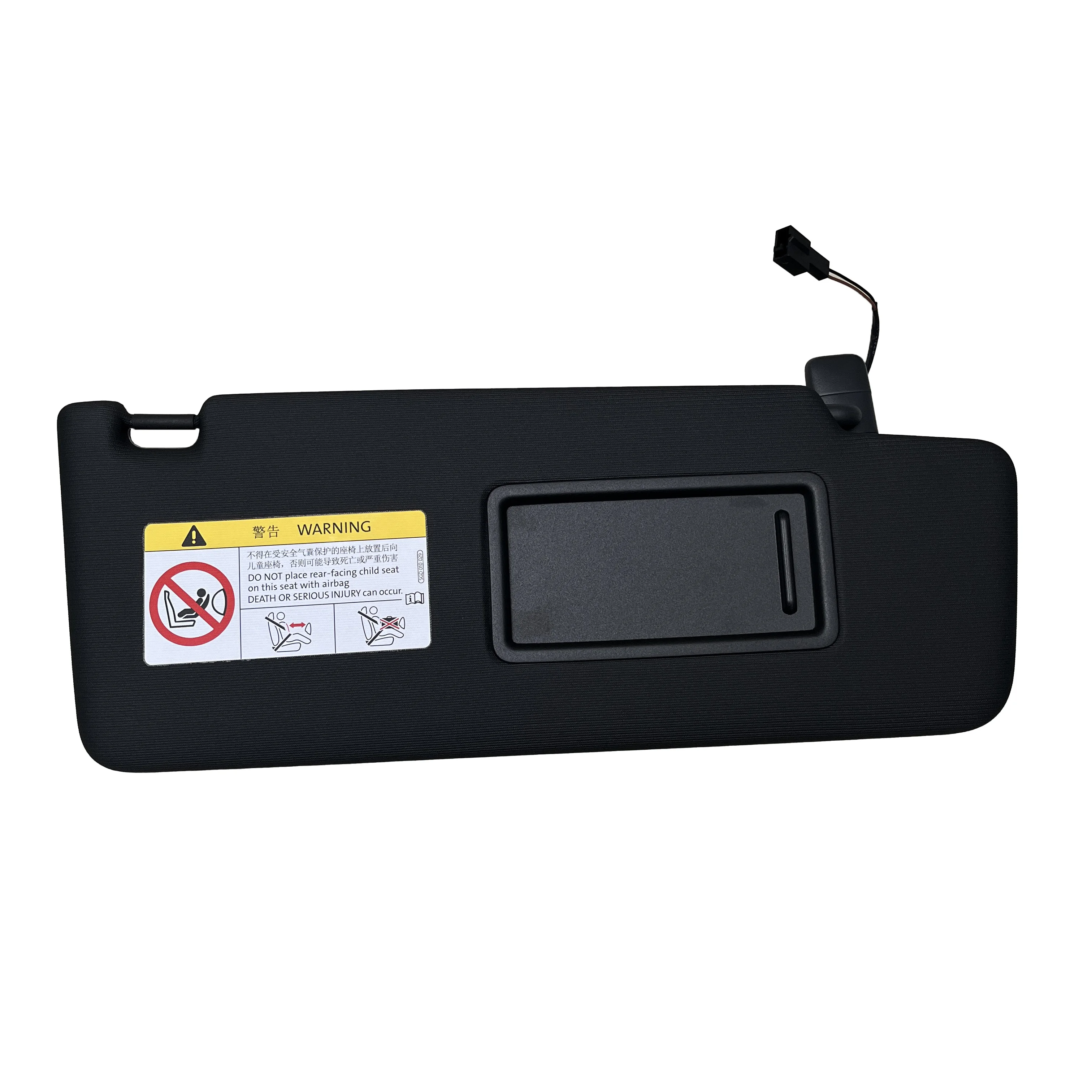 For VW Tiguan L Touran Kodiaq 2017-2024 Interior Black Sun Visor Sun Shield Panel Makeup Mirror with Cable 5TD857551 5TD857552