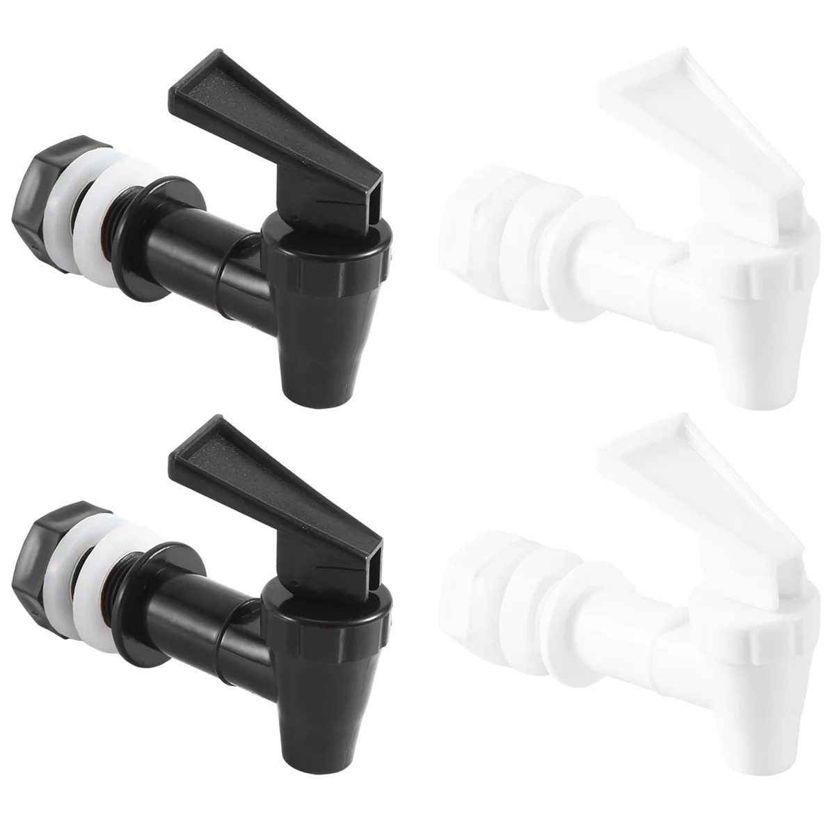 A01M 4 Sets Replacement Cooler Faucet Water Bottle Jug, Dispenser Tap Spigot Spout Water Beverage Lever Pour Dispenser Valve