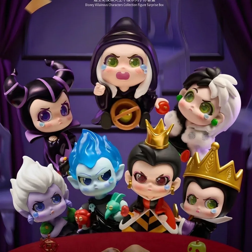 

Original Disney Villainous Characters Collection Figure Series Blind Box Trendy Toy Ornaments Cute Doll Collect Model Girl Gift