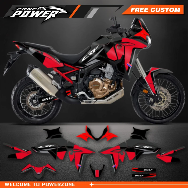 Powerzone Custom Graphics Decals Stickers Kit For Honda CRF1000L AFRICA TWIN 2020 2021 2022 Motorcycle 02