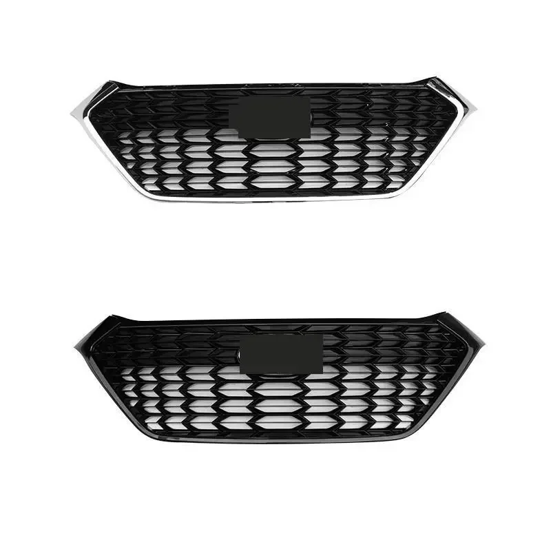 

For Hyundai Tucson 2015-2018 FUSION RACING GRILLE GRILL FRONT MASK COVER GRILLS FIT FOR FUSION MONDEO BLACK SILVER CAR STYLING