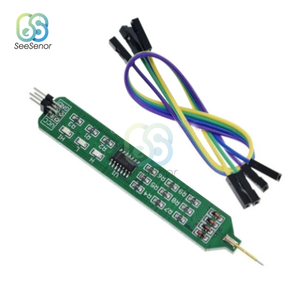 3.3V 5V ปากกาทดสอบระดับต่ำสุดเครื่องทดสอบความต้านทานการเชื่อมต่อ Digital Circuit Debugger ตรวจจับ Probe W/ Dupont Line