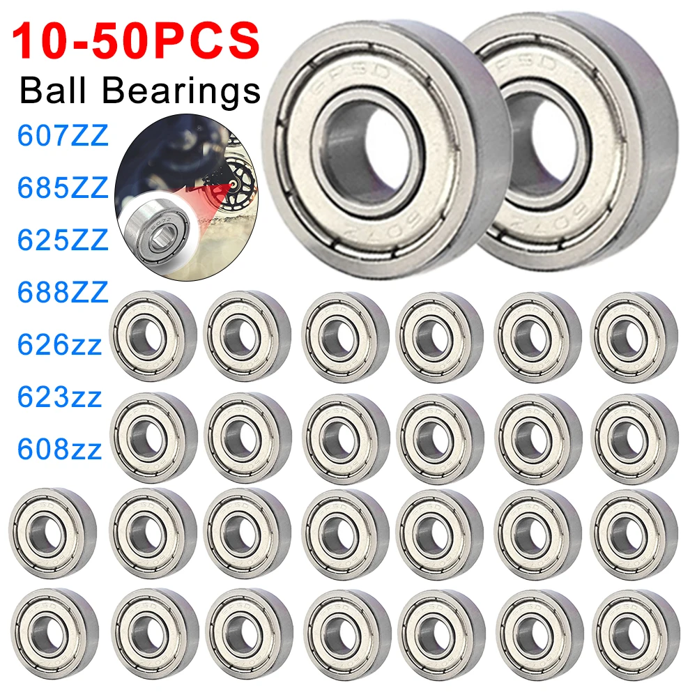 10-40PCS Ball Bearings 608zz 623zz 626ZZ 607ZZ 688ZZ Deep Groove Miniature Bearings for Skateboard Scooter 3D Printers Bearings