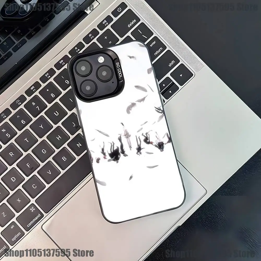 حافظة هاتف To Be Hero X لهاتف iPhone 17,16,15,14,13,12,11,Pro,XS,Max,Plus,Mini,SE4,E غطاء أسود غير لامع مقاوم للصدمات