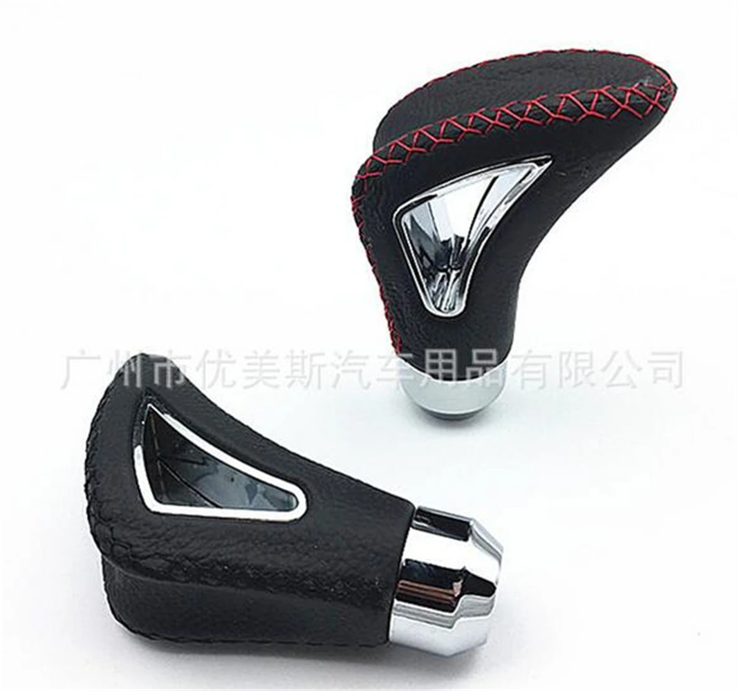 

Автомобильная ручка переключения передач, кожаный рычаг переключения передач, красная палка, ручной рычаг переключения передач, ручки головки передач, подходят для Honda Toyota Nissan