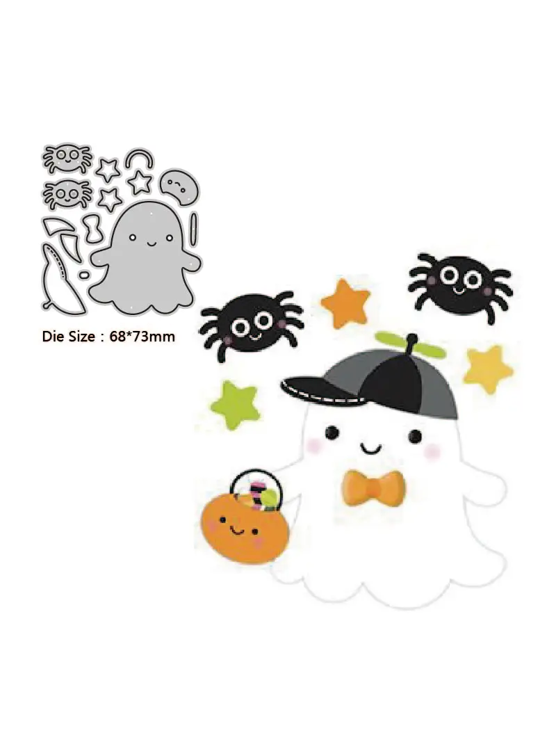 halloween witch spooky spirit skeleton castle Metal Cutting Layering Die Scrapbook Die Photo Album Decor DIY Card Craft 2022 New