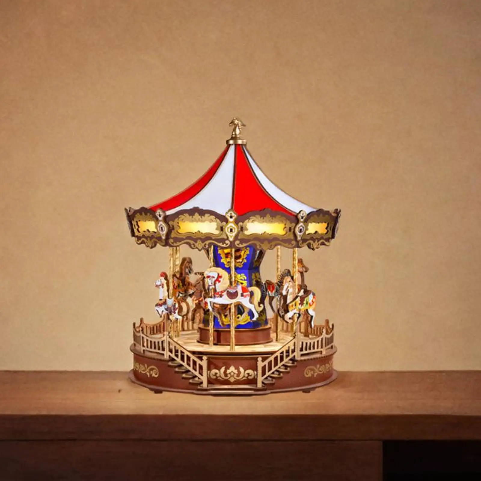Multifunctional Carousel Music Box with Light Decor for Sister Mom Women