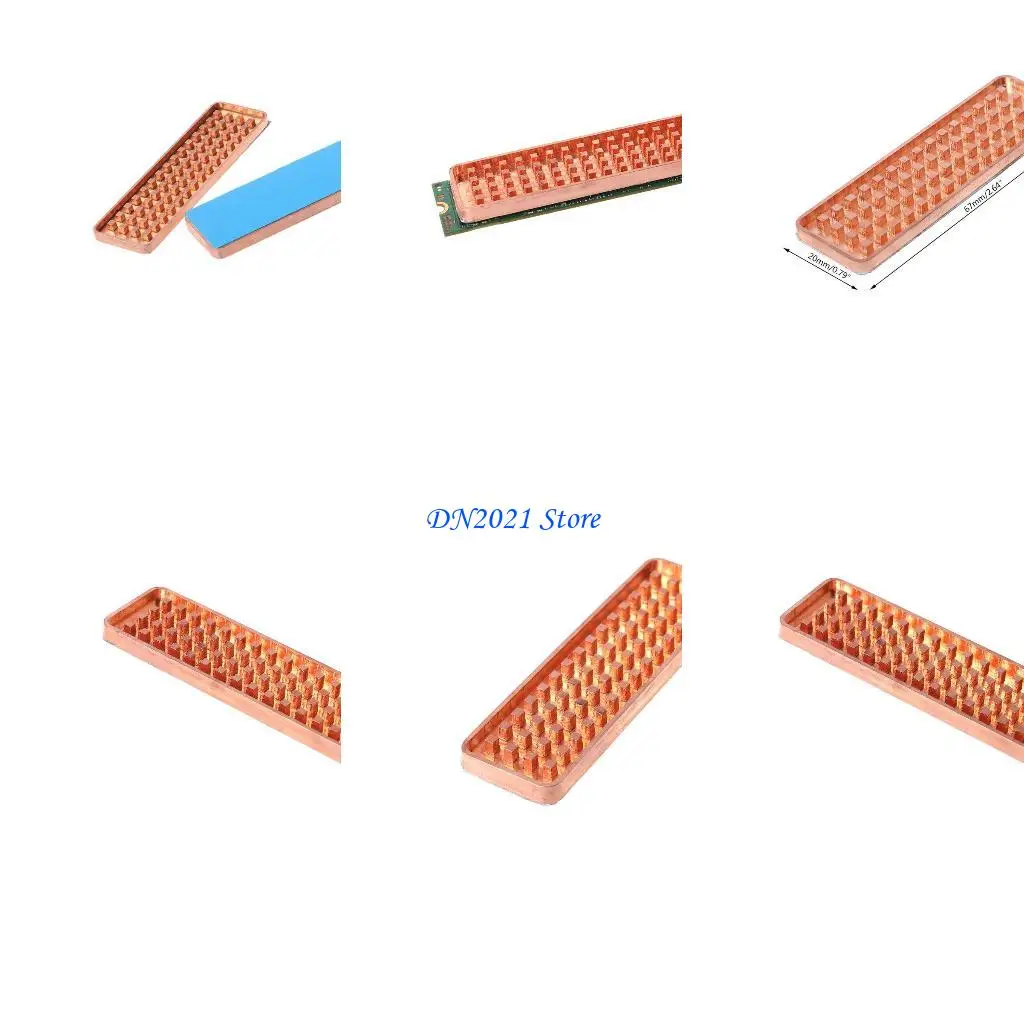 

F3KE Медный охлаждающий радиатор 1,5/2/3/4 мм для M.2 ngff pci-e nvme ssd
