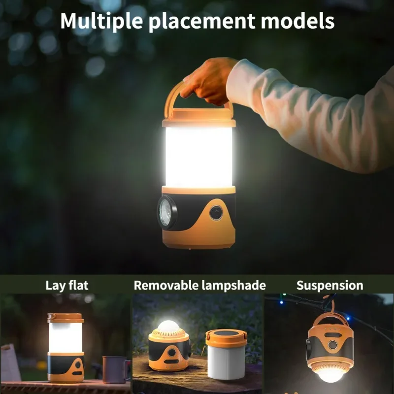 Outdoor Camping Lantern 10000MA Battery Rechargeable Lighting SOS Camping Tent Lamp Bedroom Bedside Night Light