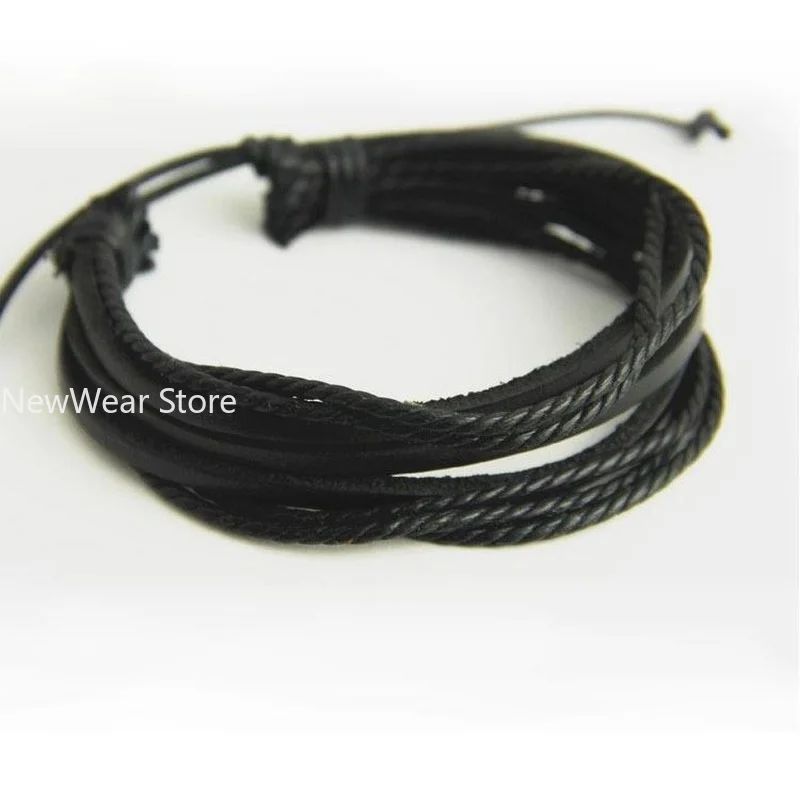 Leisure Fashion Men Hand-woven Leather Bracelet Multilayer couple bracelet