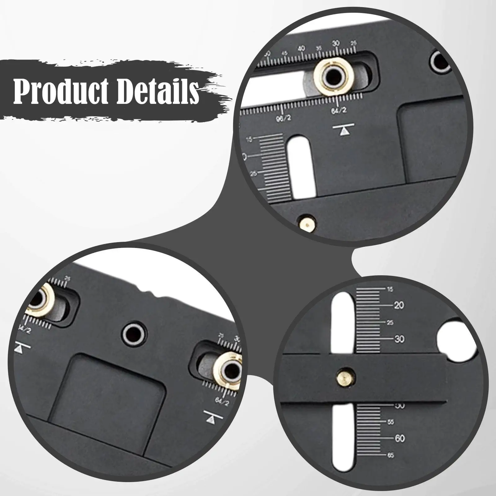 

Handle Punch Locator Door Handle Jig Template Precision Positioning Adjustable for Furniture Assembly Cupboard Workshop