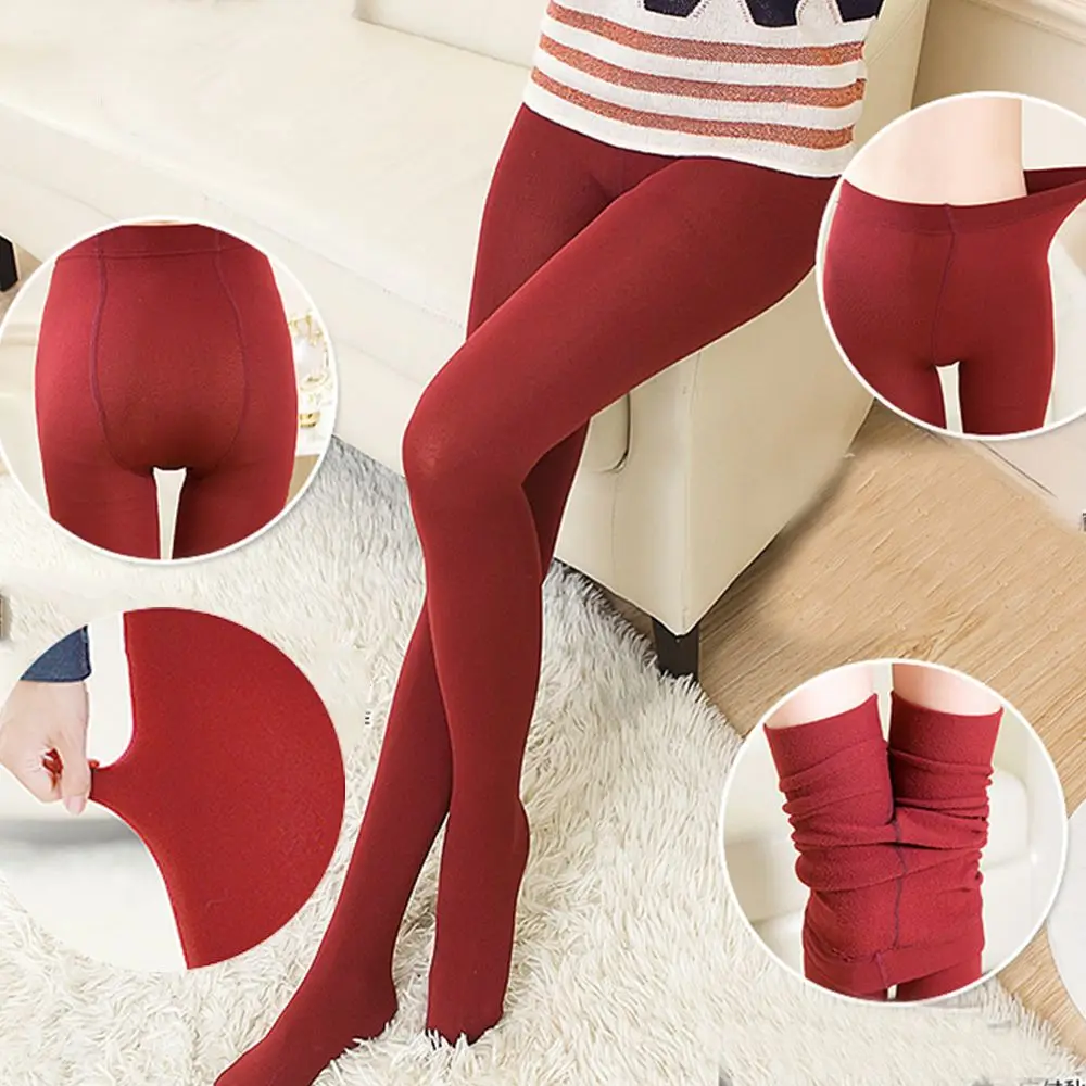 

Thick Hosiery Thermal Full Clothing Accessories Full Foot Tights Pants Fleece Leggings Women's Pantyhose