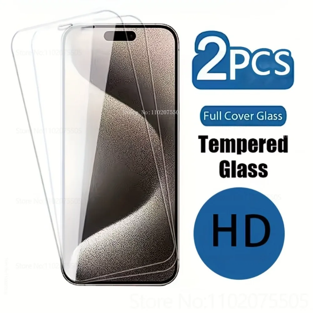 

2pcs for IPhone 17 Promax 15 14 Plus 12 Mini 13 Promax High Hardness Tempered Glass for IPhone 17 Air 16 Promax Screen Protector
