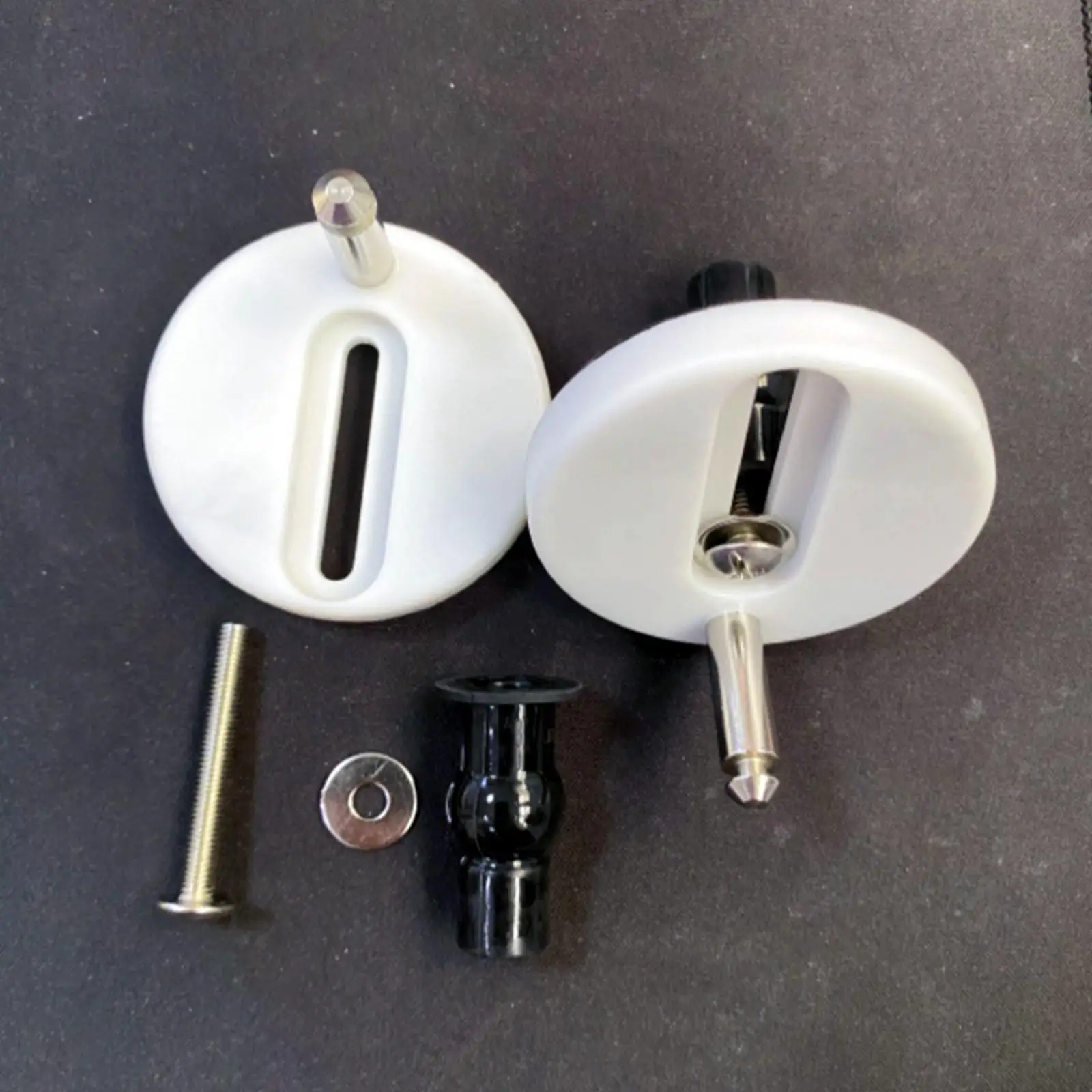 2Pcs Toilet Seat Hinges Fix Nuts Screws Bathroom Fixture Installation Parts