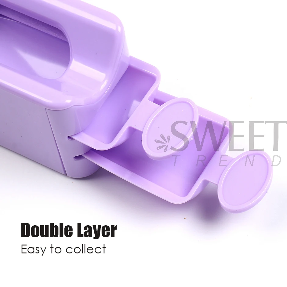 Doppelschicht Pulver Recycling Aufbewahrungsbox Nagel Maniküre Werkzeug Glitter Pailletten Sammlung Tragbarer Behälter DIY Zubehör Zubehör