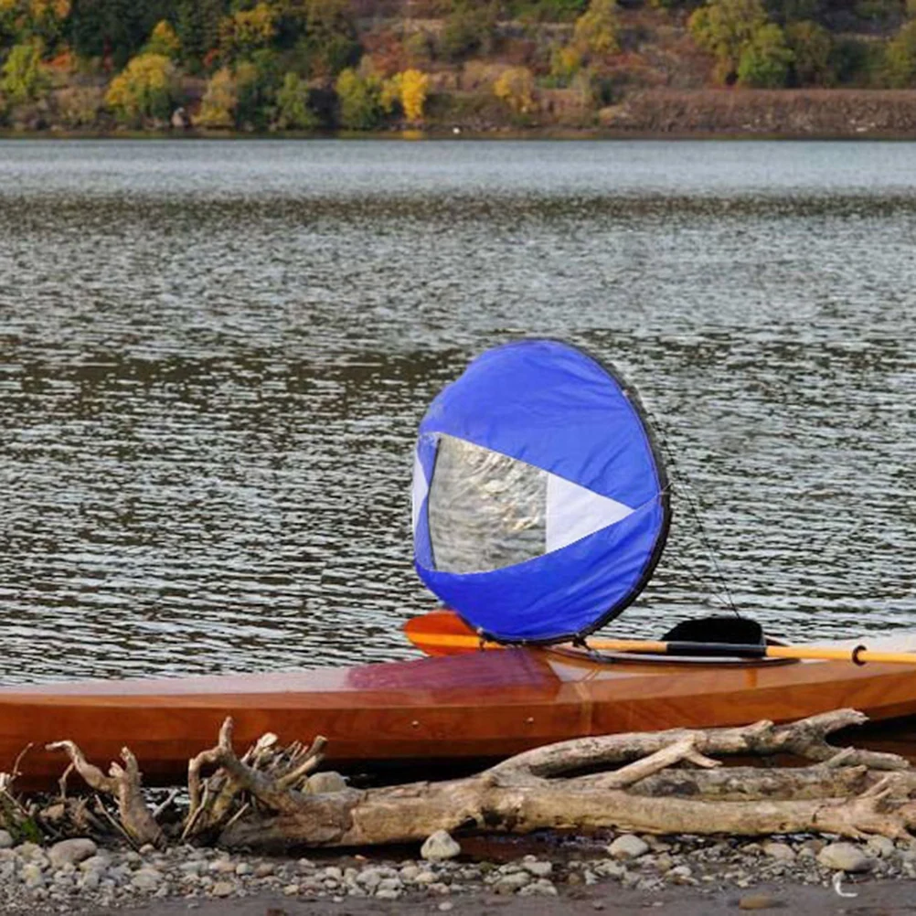 

42.5in Kayak Sail Foldable Durable Wind Sail Clear Window Uv Protection Canoe Inflatable Boat Paddle Board Rowing Drifting