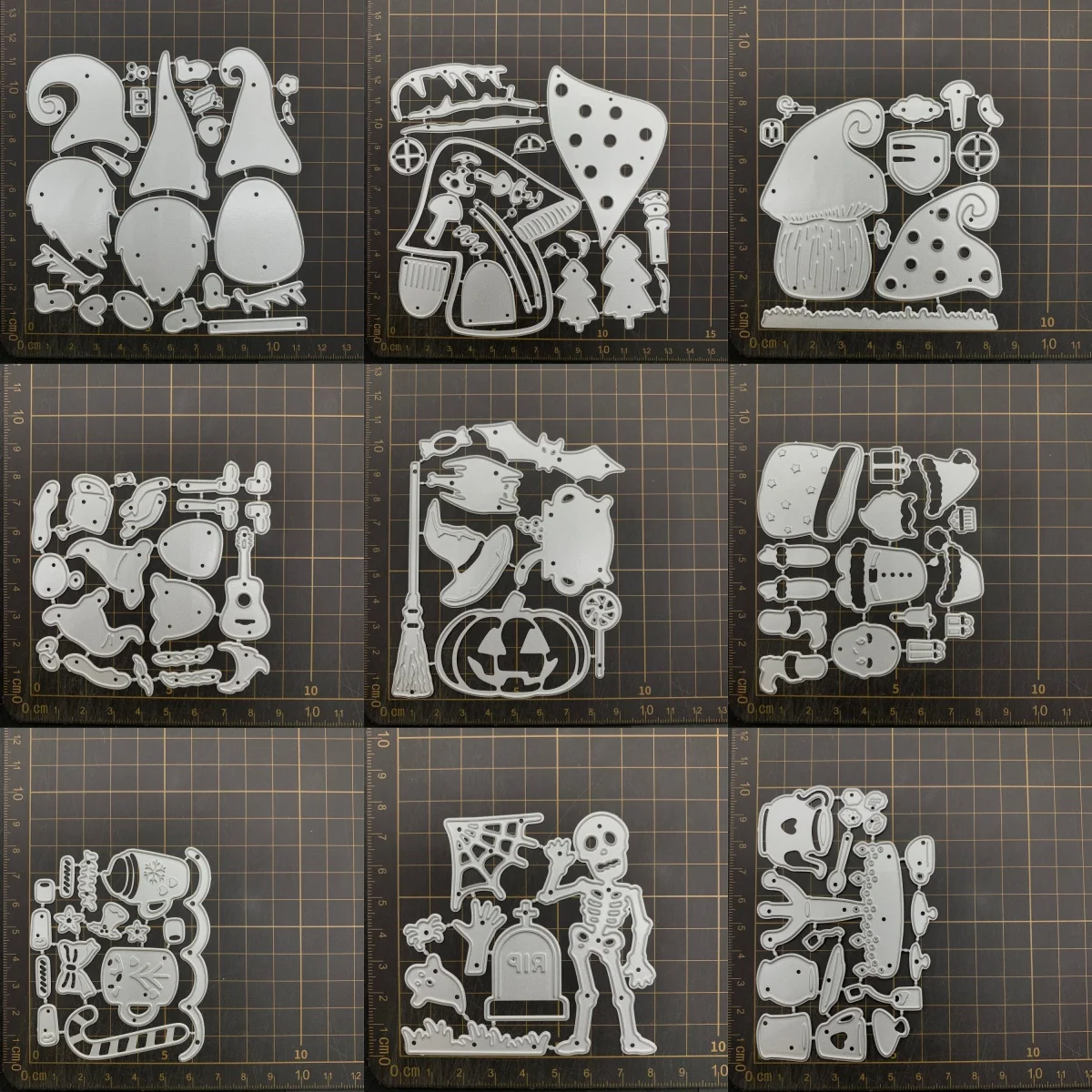 9 kinds Mushroom Witch Table Metal Cutting Dies Stencils For DIY Scrapbooking Decorative Embossing Handcraft Die CutsTemplate