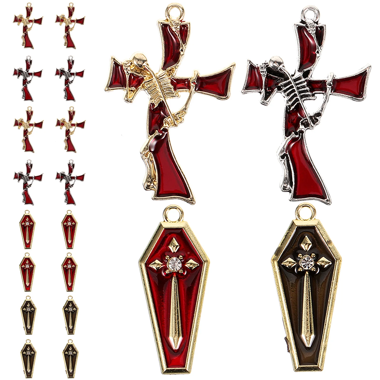 

1 комплект, подвески для изготовления ювелирных изделий, подвески в виде гроба и креста, серьги из сплава «сделай сам», браслеты, ожерелье, аксессуары для рукоделия, подвеска с крестом