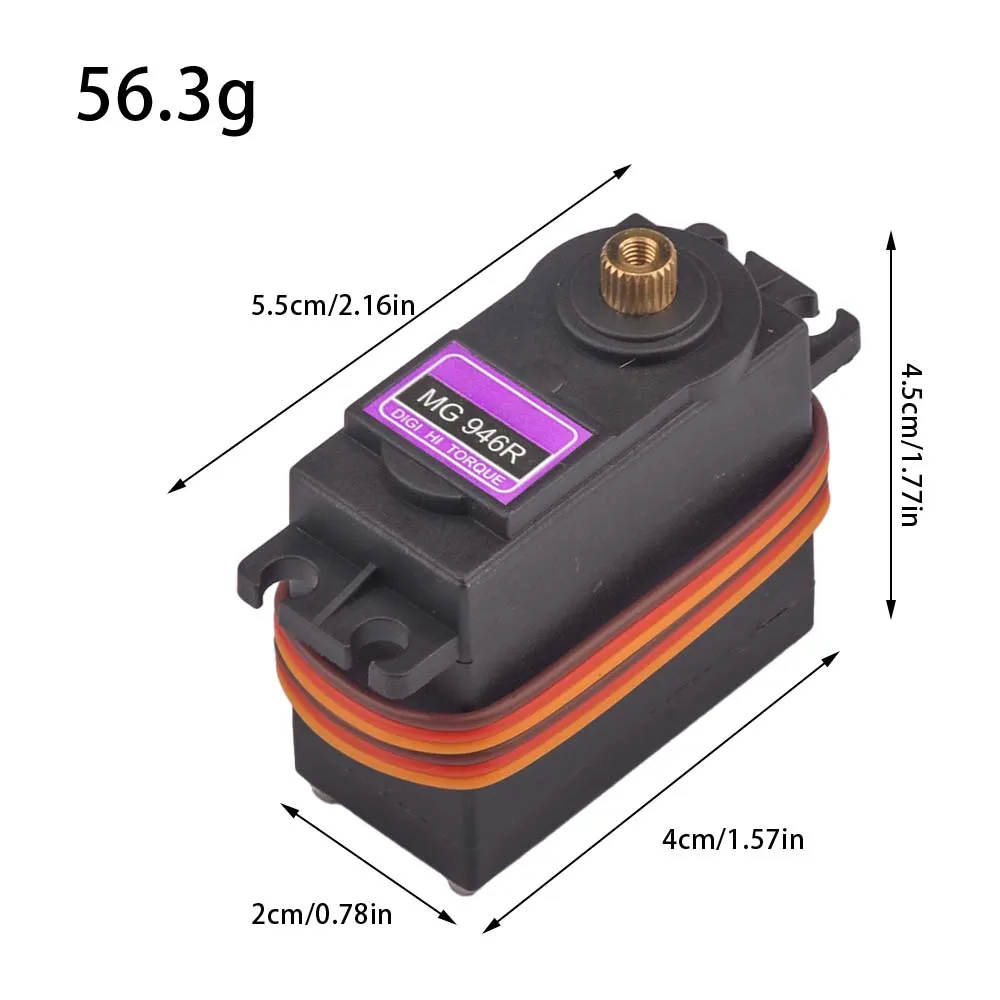 Imagem -06 - High Torque Metal Gear Servo para rc Car 13kg Hsp Hpi Wltoys Kyosho Traxxas 10 Avião Helicóptero Mg946r