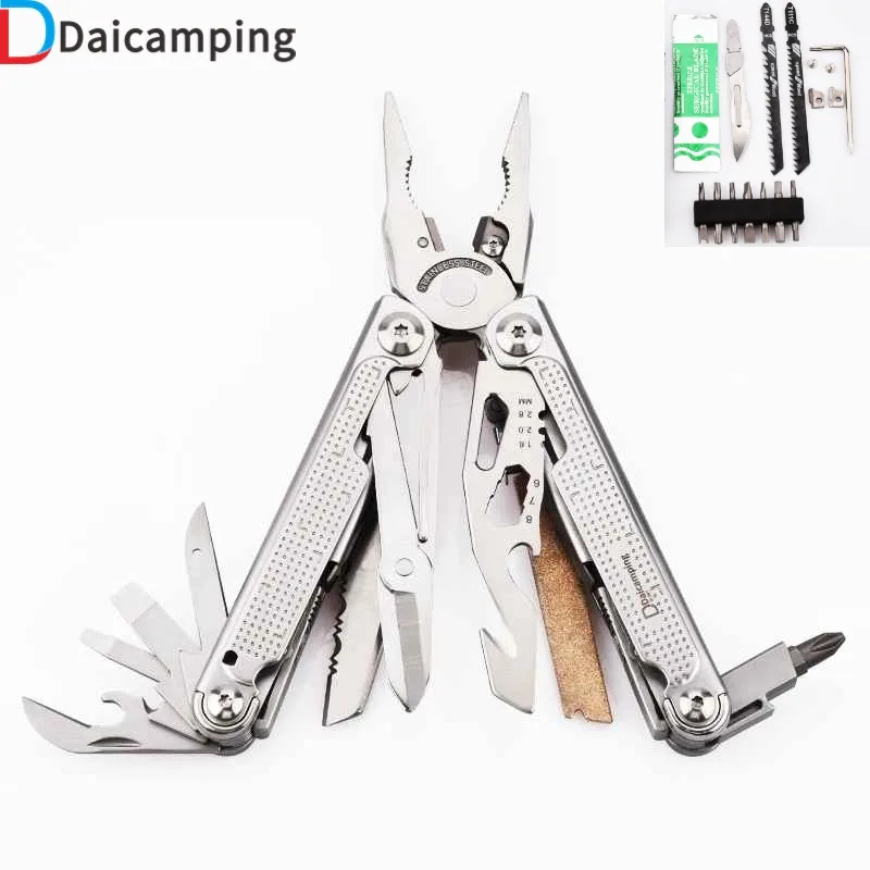 Daicamping DL301 Çok amaçlı Katlanır Bıçak Makas Testere Çok Aracı EDC Hayatta Kalma Araçları Çok Fonksiyonlu Çok Amaçlı Pense