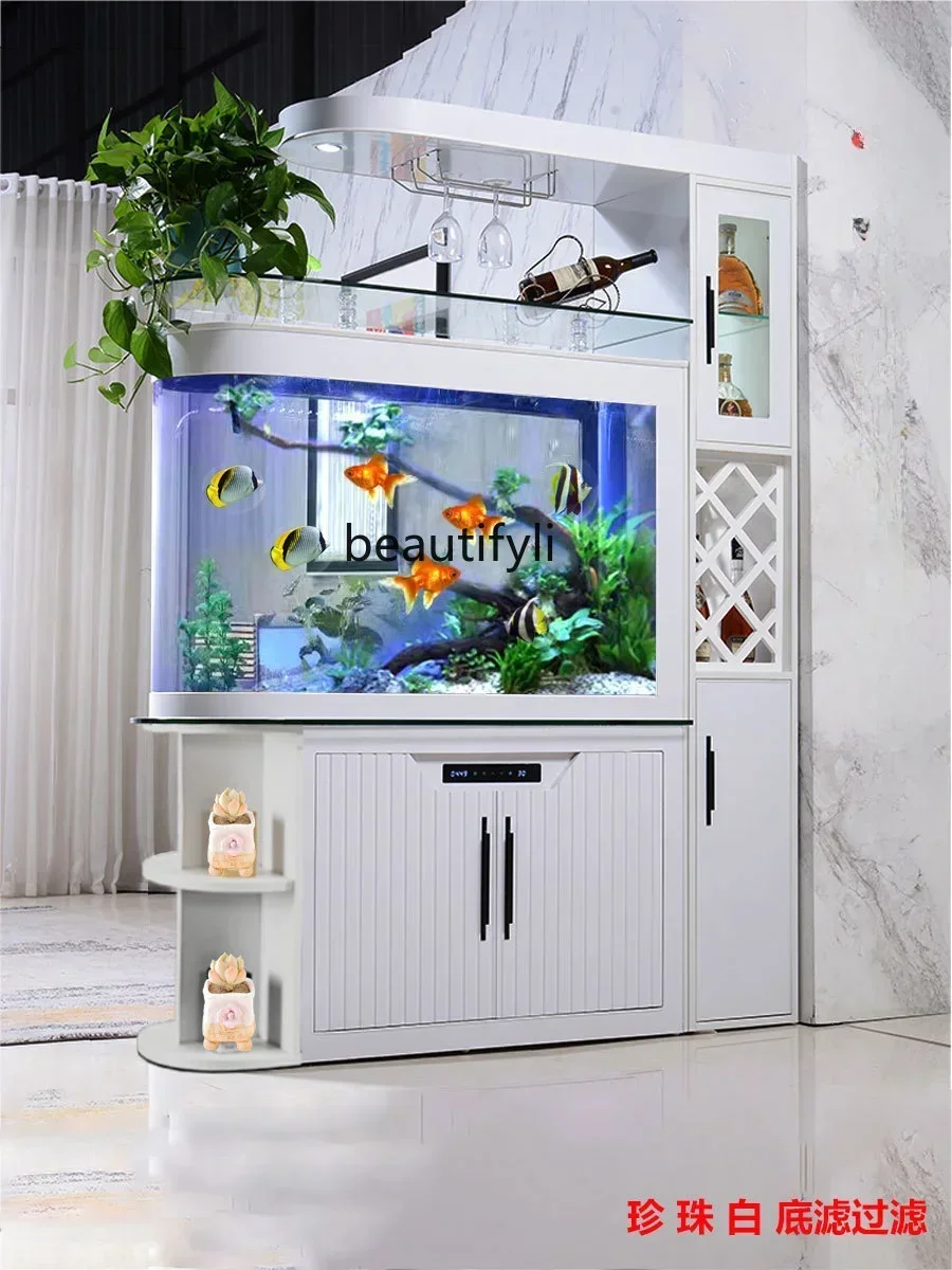 

cn8617 ssNew Light Luxury Living Room Entrance Isolation Screen Large Light Luxury Home Floor Bottom Filter Change Water