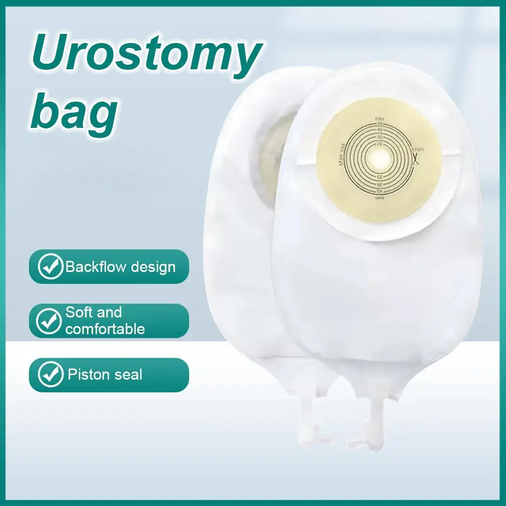 2/10pcs Urostomy Bag Barriers Ostomy Supplies Colostomy Bags Two Piece Drainable Pouches With Hoop And Look Ileostomy Stoma Care