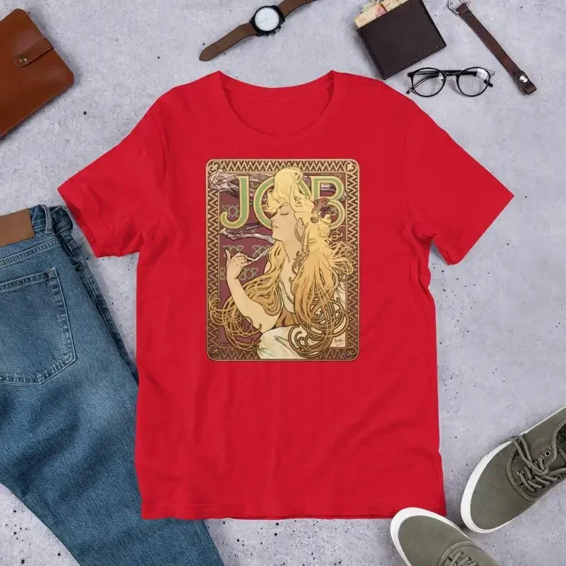 Vintage Art T shirt Nouveau Mucha 'Job' Bella Canvas