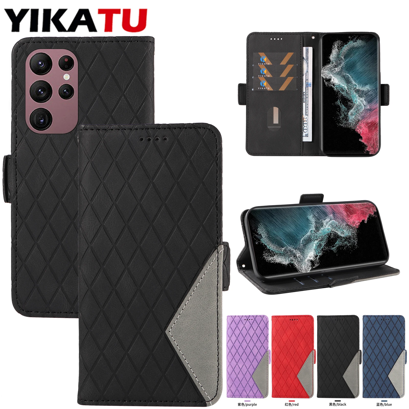 Leather Wallet Case For Samsung Galaxy Xcover7 S10 Lite S9 S8 Plus S7 Edge Note 20 Ultra 10 Pro 5G 9 8 Anti-fall Phone Cover