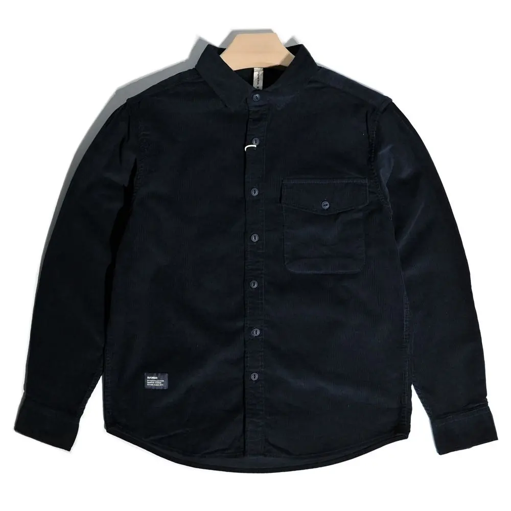 

Corduroy irt Men's Casual Long Sve Gentleman Sle Waterproof Treaent Polyester Fiber Spring Autumn Wear Outerwear