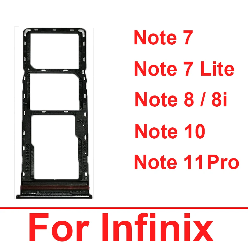 

Dual Sim Card Tray Slot For Infinix Note 7 X690 7 Lite X656 Note 8 X692 Note 8i X683 Note 10 X693 Note 11 Pro X697 Card