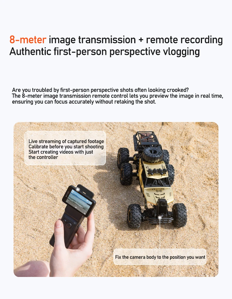 SJCAM C400 Thumb Action Camera 4K FHD Image Transmission Remote Control 30M Waterproof 5G WiFi Pocket Camera Sport Action Cam