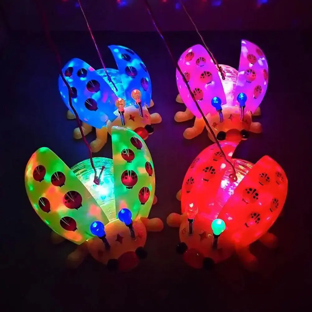 1Pcs Electric Ladybug Plaything Light Music Creative Shape Kids Educational Interactive Gift Kids' Toy Kids' Plaything