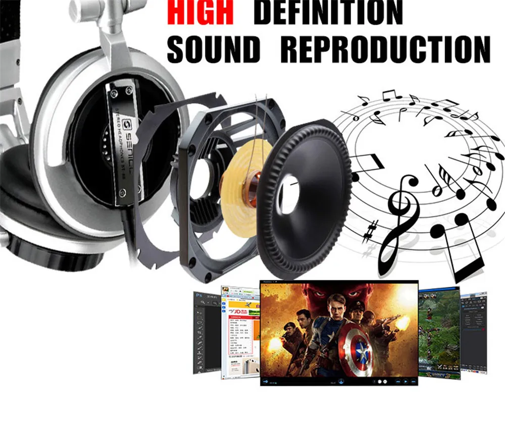 Shoumi monitor kopfhörer auricula res studio dynamische stereo dj kopfhörer profession elle aufnahme & mischung geräusch löschung headset – Detail 20