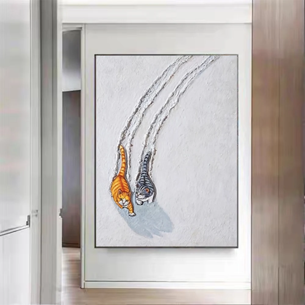 Hand-Painted Oil Paintings Future City Architecture Landscape Urban Indoor Abstract Canvas Poster Decor Wall Art Living Room