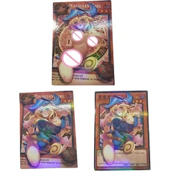 Diy Homemade Anime Yu-Gi-Oh! Black Magician Girl Character Bronzing Rare Collection Flash Card Cartoon Toys Christmas Gift