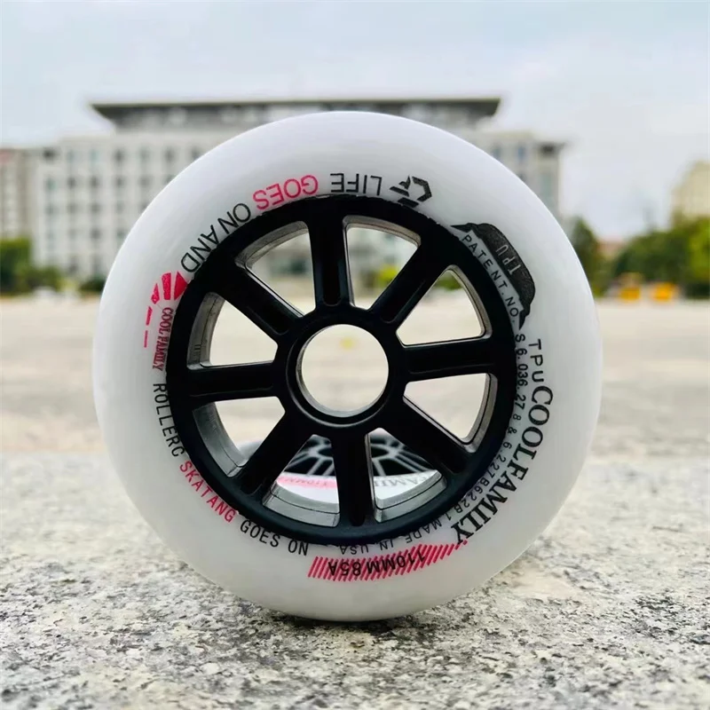 Roda Skating Kecepatan Rebound Tengah untuk Roda Skating Inline Road Luar Ruangan dengan 85A Awet PU 90Mm 100Mm 110Mm 6 8 Buah