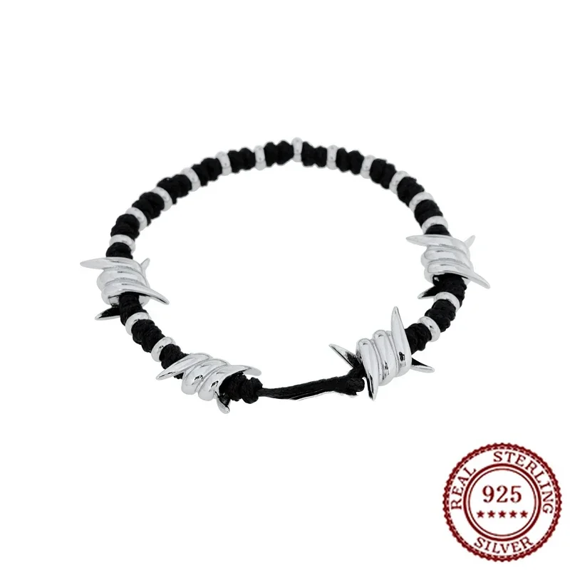 

Spike Leather Rope Saturn Bracelet Punk Retro Neutral