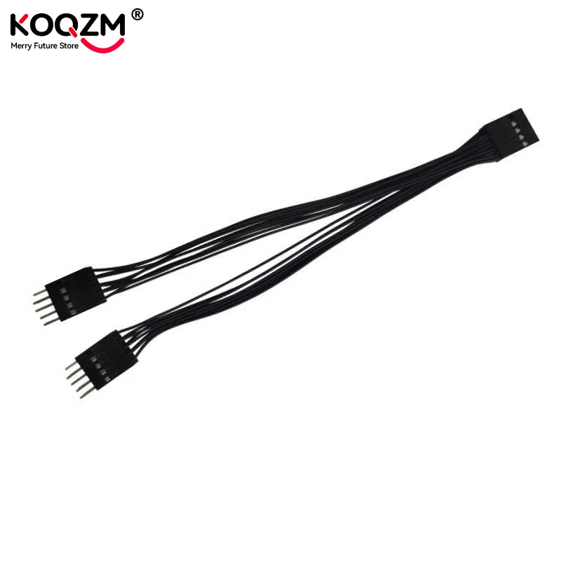 1Pcs Reset Desktop Power On/Off Dual Control Cable PC Motherboard Switch Jumper 9-pin 1 To 2 Line Splitter Switch