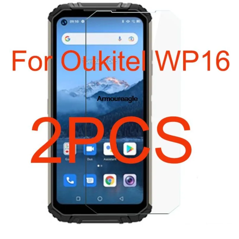 

2pcs for oukitel wp16 hd tempered glass protective safety guard on oukitelwp16 wp 16 phone screen protector film cover