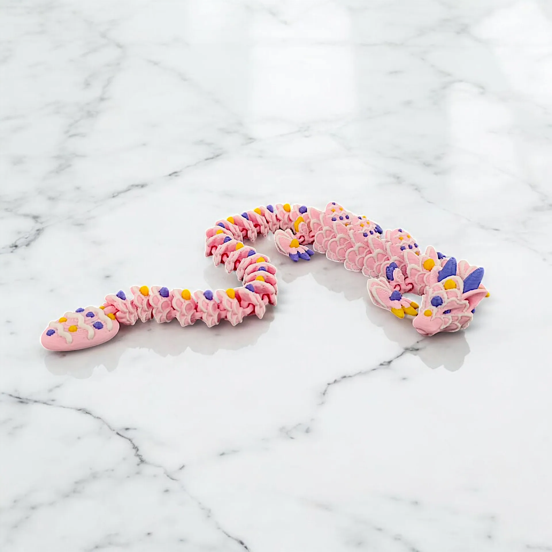 3D Gedruckt Cookie Drachen Spielzeug Gemeinsame Bewegliche Rotierenden Kreative Chinesische Sakura Drachen Modell Stress Relief Spielzeug Geschenke Hause Dekoration