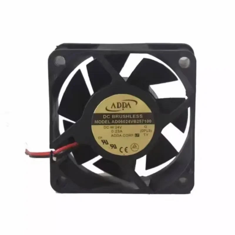 

New Cooling Fan for ADDA AD06024VB257100 24V 0.23A Frequency Converter Fan 60*60*25MM