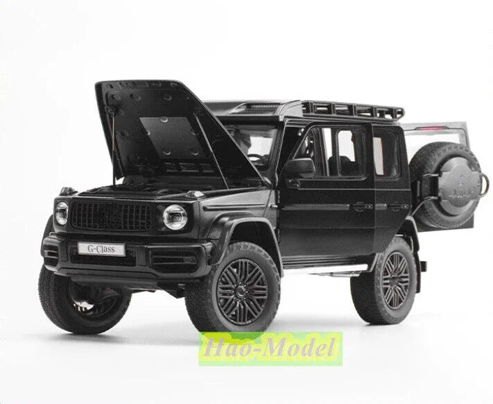 KengFai 1:18 Per NZG Benz G63 4X4 2022 Pressofuso In Metallo Modello di Auto Per Bambini Giocattoli Ragazzi Regali Di Compleanno Hobby Display Collezione Nero