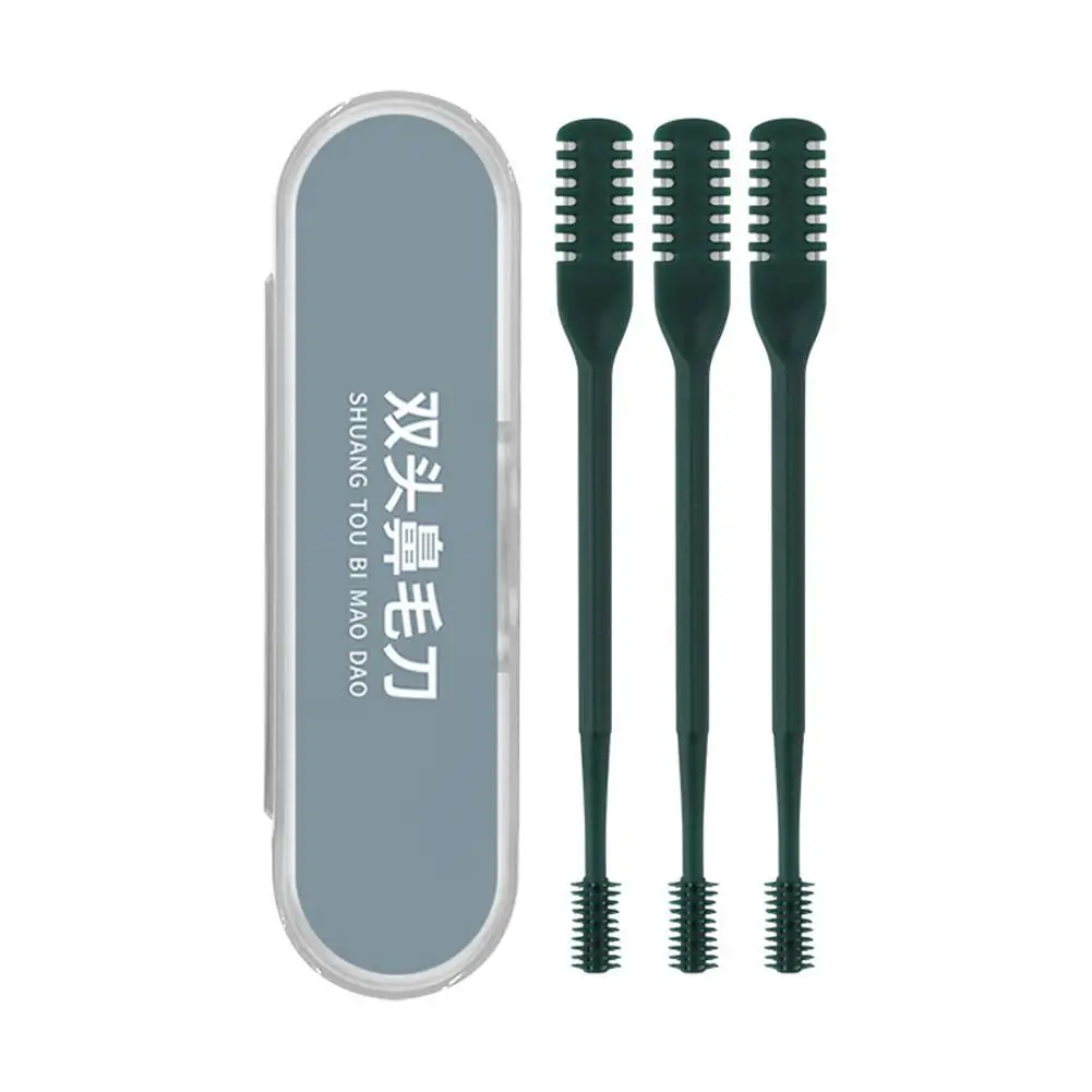 

New Double-ended Nose Knife Manual Nose Hair Trimmer Portable Hair Scraper Shaving Nose Hair Neus Trimmer Men Mixcolor