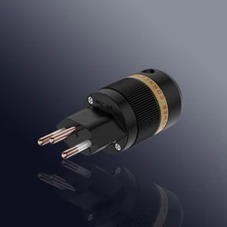 Viborg VS501R Pure Copper Rhodium Plated Swiss Switzerland 3 Pin Plug HIFI Power Plug Switzerland Swiss CH Power Plug For Audio