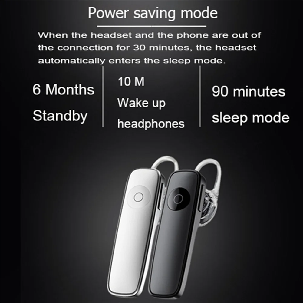 หูฟังไร้สาย M165โทรแฮนด์ฟรีหูฟังสแตนด์บายได้ยาวนานมากคุณภาพไร้เสียงสำหรับกีฬาขับรถทางธุรกิจ
