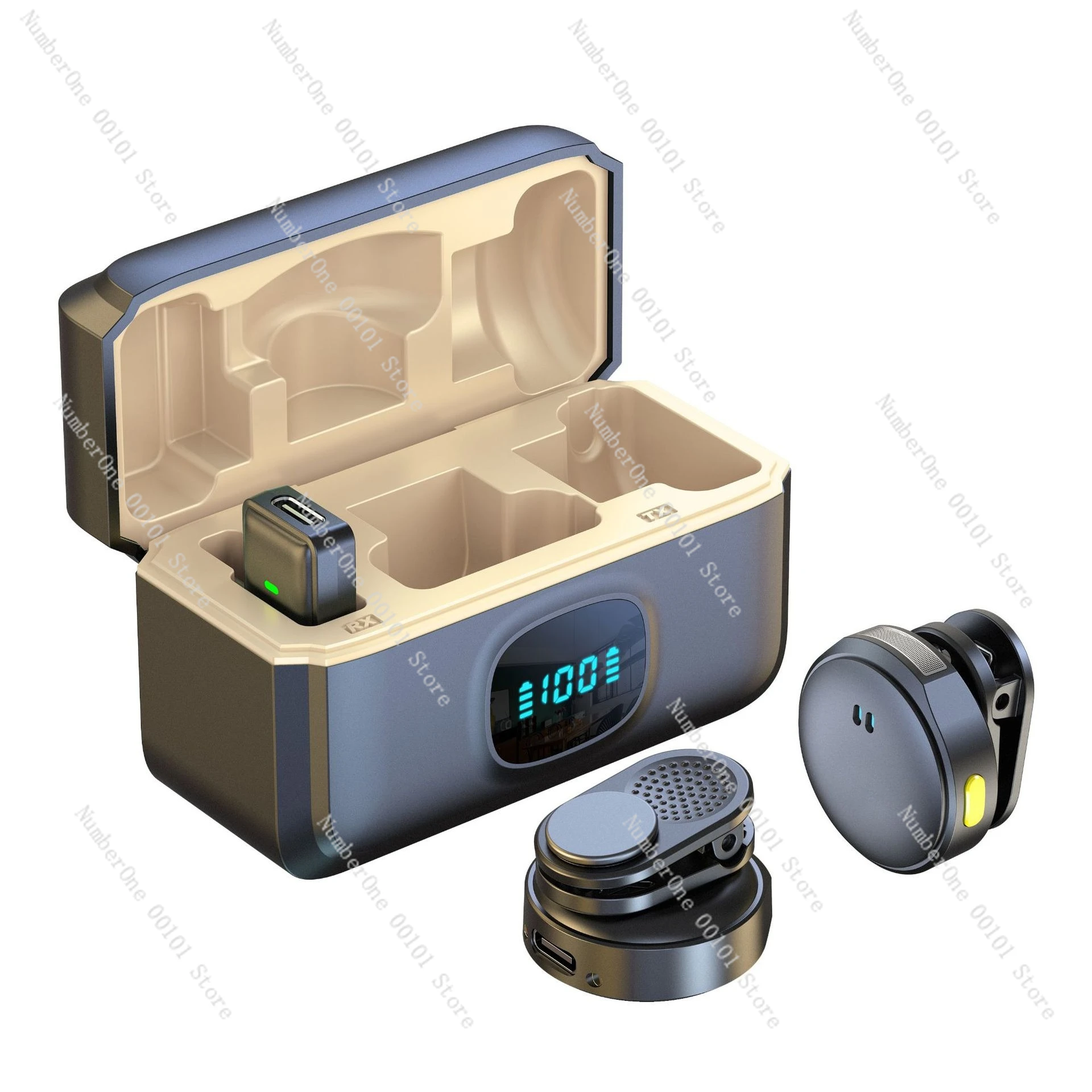 Button magnetic wireless collar microphone one to two mini radio microphone