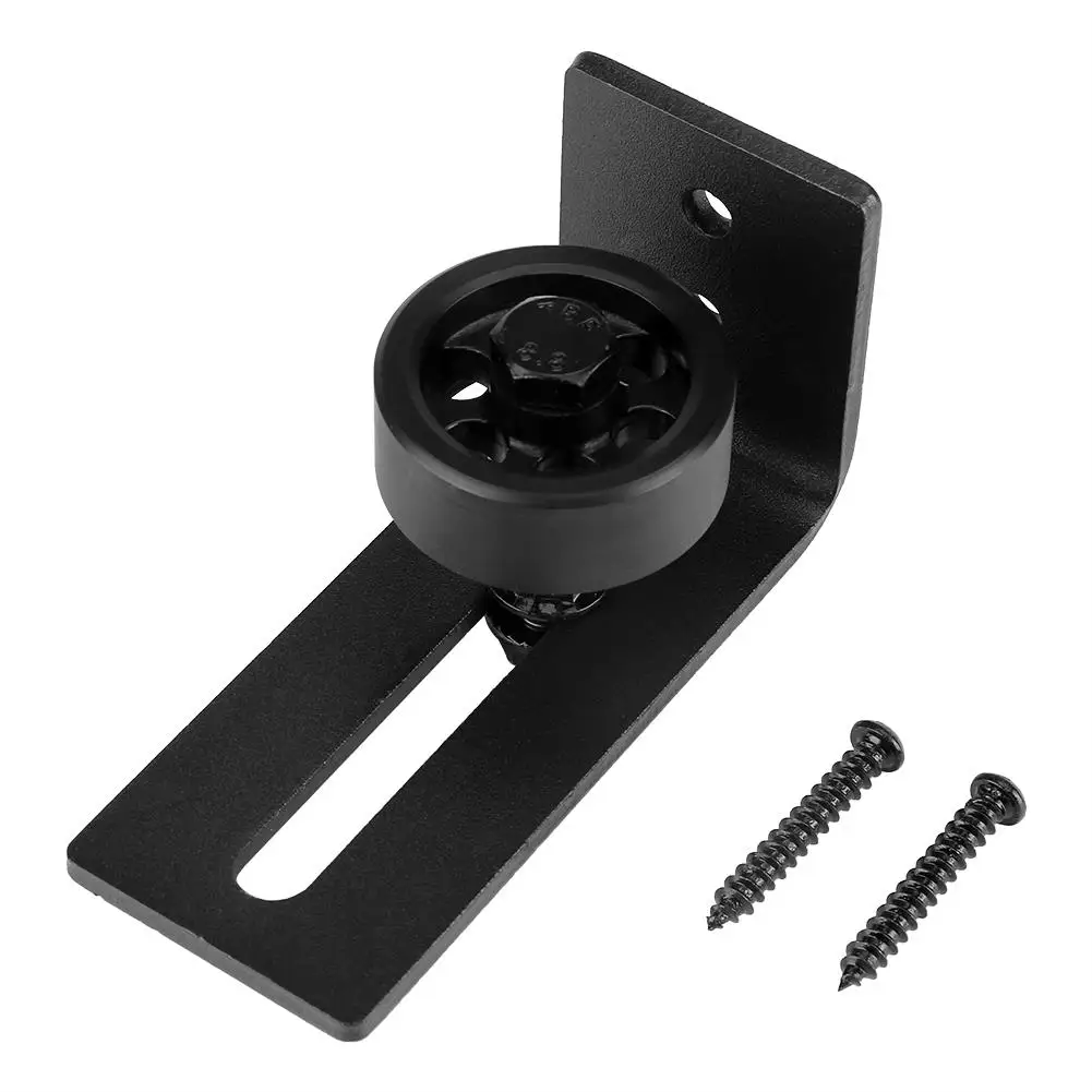 

Adjustable Wall Mounted Barn Door Hardware Roller Set with Floor Guide for Smooth Operation